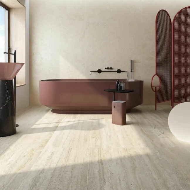 Vesta Beige Matt Travertine Effect Wall and Floor Tiles