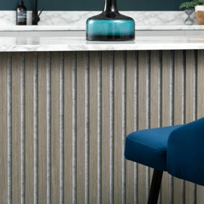 Trepanel® Ash on Grey Felt Acoustic Wood Wall Panels