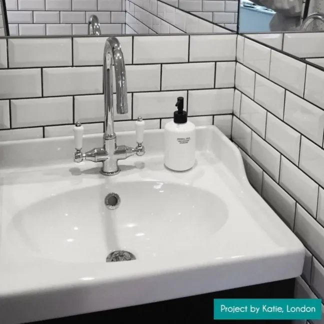 Whitechapel Gloss White Mini Metro Tiles