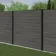 LuxeLine® Classic Light Grey Composite Fence Panels with U Channel Rail & Aluminium Post 180cm