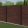 LuxeLine® Classic Walnut Composite Fence Panels with U Channel Rail & Aluminium Post 180cm