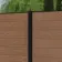LuxeLine® Classic Teak Composite Fence Panels with U Channel Rail & Buried Aluminium Post 180cm