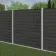 LuxeLine® Classic Dark Grey Composite Fence Panels with U Channel Rail & Concrete Post 180cm