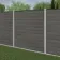 LuxeLine® Classic Light Grey Composite Fence Panels with U Channel Rail & Concrete Post 180cm