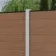 LuxeLine® Classic Teak Composite Fence Panels with U Channel Rail & Concrete Post 180cm