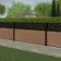 LuxeLine® Classic Straight Top Lattice Design Screen with Teak Composite Fence Panels & Aluminium Post 90cm