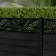 LuxeLine® Classic Straight Top Jungle Design Screen with Black Composite Fence Panels & Aluminium Post 90cm