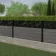 LuxeLine® Classic Straight Top Jungle Design Screen with Light Grey Composite Fence Panels & Aluminium Post 90cm