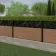 LuxeLine® Classic Straight Top Jungle Design Screen with Teak Composite Fence Panels & Aluminium Post 90cm