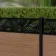 LuxeLine® Classic Straight Top Jungle Design Screen with Teak Composite Fence Panels & Aluminium Post 90cm