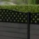 LuxeLine® Classic Curve Top Lattice Design Screen with Dark Grey Composite Fence Panels & Aluminium Post 90cm