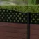 LuxeLine® Classic Curve Top Lattice Design Screen with Walnut Composite Fence Panels & Aluminium Post 90cm