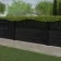 LuxeLine® Classic Curve Top Floral Design Screen with Black Composite Fence Panels & Aluminium Post 90cm