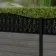 LuxeLine® Classic Curve Top Floral Design Screen with Light Grey Composite Fence Panels & Aluminium Post 90cm
