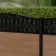 LuxeLine® Classic Curve Top Floral Design Screen with Teak Composite Fence Panels & Aluminium Post 90cm