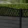 LuxeLine® Classic Curve Top Geometric Design Screen with Dark Grey Composite Fence Panels & Aluminium Post 90cm