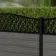 LuxeLine® Classic Curve Top Geometric Design Screen with Light Grey Composite Fence Panels & Aluminium Post 90cm