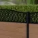 LuxeLine® Classic Curve Top Geometric Design Screen with Teak Composite Fence Panels & Aluminium Post 90cm