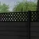 LuxeLine® Classic Straight Top Lattice Design Screen with Black Composite Fence Panels & Aluminium Post 180cm
