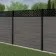 LuxeLine® Classic Straight Top Lattice Design Screen with Light Grey Composite Fence Panels & Aluminium Post 180cm