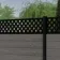 LuxeLine® Classic Straight Top Lattice Design Screen with Light Grey Composite Fence Panels & Aluminium Post 180cm