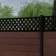 LuxeLine® Classic Straight Top Lattice Design Screen with Walnut Composite Fence Panels & Aluminium Post 180cm