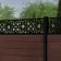 LuxeLine® Classic Straight Top Moroccan Design Screen with Walnut Composite Fence Panels & Aluminium Post 180cm