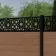 LuxeLine® Classic Straight Top Moroccan Design Screen with Teak Composite Fence Panels & Aluminium Post 180cm