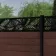 LuxeLine® Classic Straight Top Jungle Design Screen with Walnut Composite Fence Panels & Aluminium Post 180cm