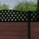 LuxeLine® Classic Curve Top Lattice Design Screen with Walnut Composite Fence Panels & Aluminium Post 180cm
