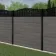LuxeLine® Classic Curve Top Floral Design Screen with Light Grey Composite Fence Panels & Aluminium Post 180cm