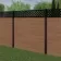 LuxeLine® Classic Straight Top Lattice Design Screen with Teak Composite Fence Panels & Buried Aluminium Post 180cm
