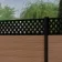 LuxeLine® Classic Straight Top Lattice Design Screen with Teak Composite Fence Panels & Buried Aluminium Post 180cm