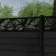 LuxeLine® Classic Straight Top Jungle Design Screen with Black Composite Fence Panels & Buried Aluminium Post 180cm