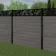 LuxeLine® Classic Straight Top Jungle Design Screen with Light Grey Composite Fence Panels & Buried Aluminium Post 180cm