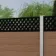 LuxeLine® Classic Straight Top Lattice Design Screen with Teak Composite Fence Panels & Concrete Post