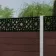 LuxeLine® Classic Straight Top Moroccan Design Screen with Walnut Composite Fence Panels & Concrete Post
