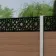 LuxeLine® Classic Straight Top Moroccan Design Screen with Teak Composite Fence Panels & Concrete Post