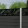 LuxeLine® Classic Straight Top Jungle Design Screen with Dark Grey Composite Fence Panels & Concrete Post