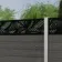 LuxeLine® Classic Straight Top Jungle Design Screen with Light Grey Composite Fence Panels & Concrete Post