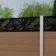 LuxeLine® Classic Straight Top Jungle Design Screen with Teak Composite Fence Panels & Concrete Post