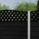 LuxeLine® Classic Curve Top Lattice Design Screen with Black Composite Fence Panels & Concrete Post