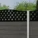 LuxeLine® Classic Curve Top Lattice Design Screen with Light Grey Composite Fence Panels & Concrete Post