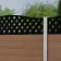 LuxeLine® Classic Curve Top Lattice Design Screen with Teak Composite Fence Panels & Concrete Post