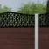 LuxeLine® Classic Curve Top Geometric Design Screen with Walnut Composite Fence Panels & Concrete Post