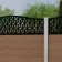 LuxeLine® Classic Curve Top Geometric Design Screen with Teak Composite Fence Panels & Concrete Post