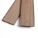 LuxeLine® Classic Curve Top Geometric Design Screen with Teak Composite Fence Panels & Concrete Post