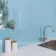 Monocolour Rico Blue Gloss Flat Square Wall Tiles 150x150