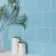 Monocolour Rico Blue Gloss Flat Square Wall Tiles 150x150