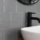 Monocolour Rico Grey Gloss Flat Square Wall Tiles 150x150